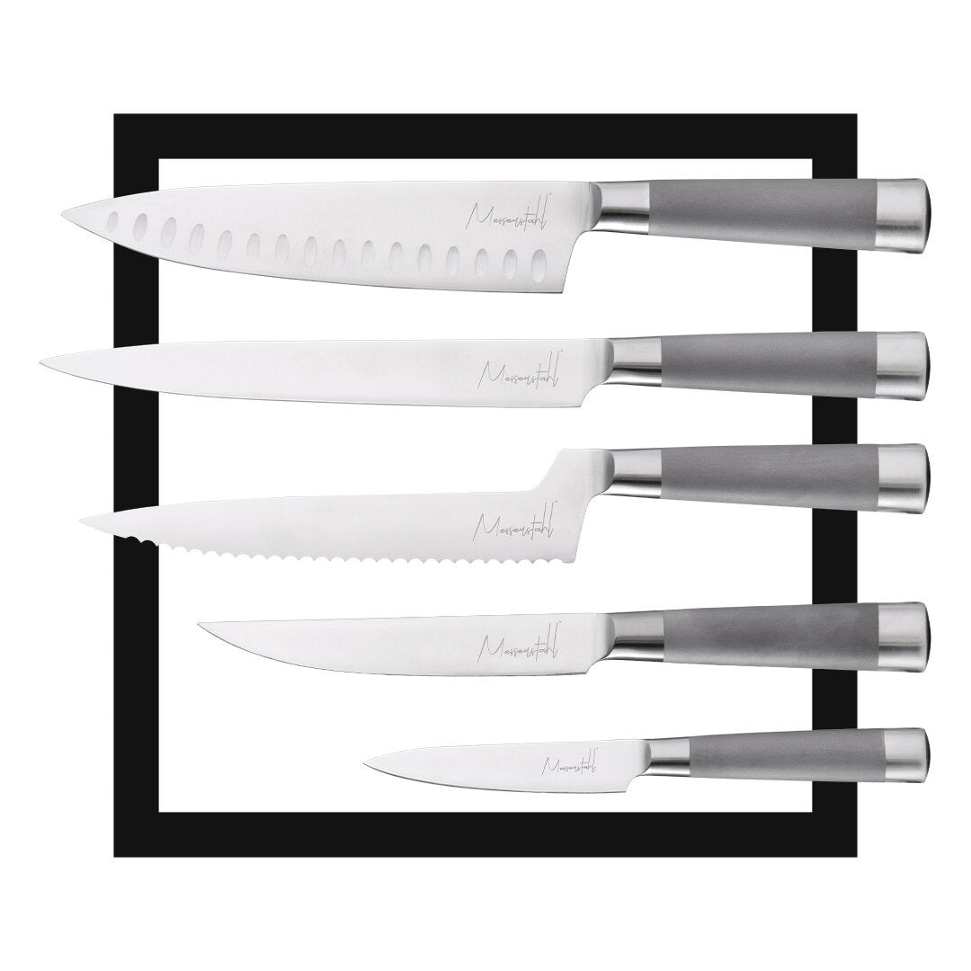 5 Piece Gourmet Knife Set con logo de Aquafeel